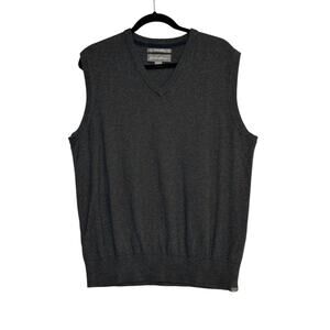 Eddie Bauer gray sweater vest size large